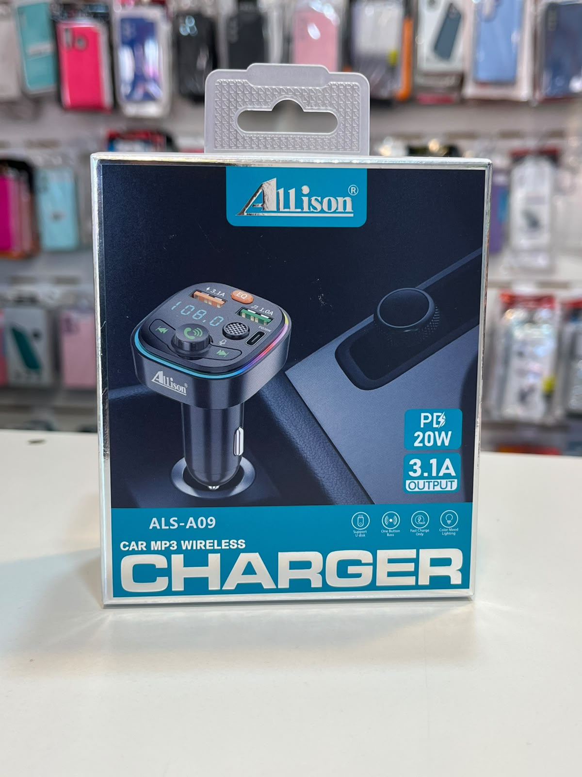 Cargador para auto con Bluetoooth