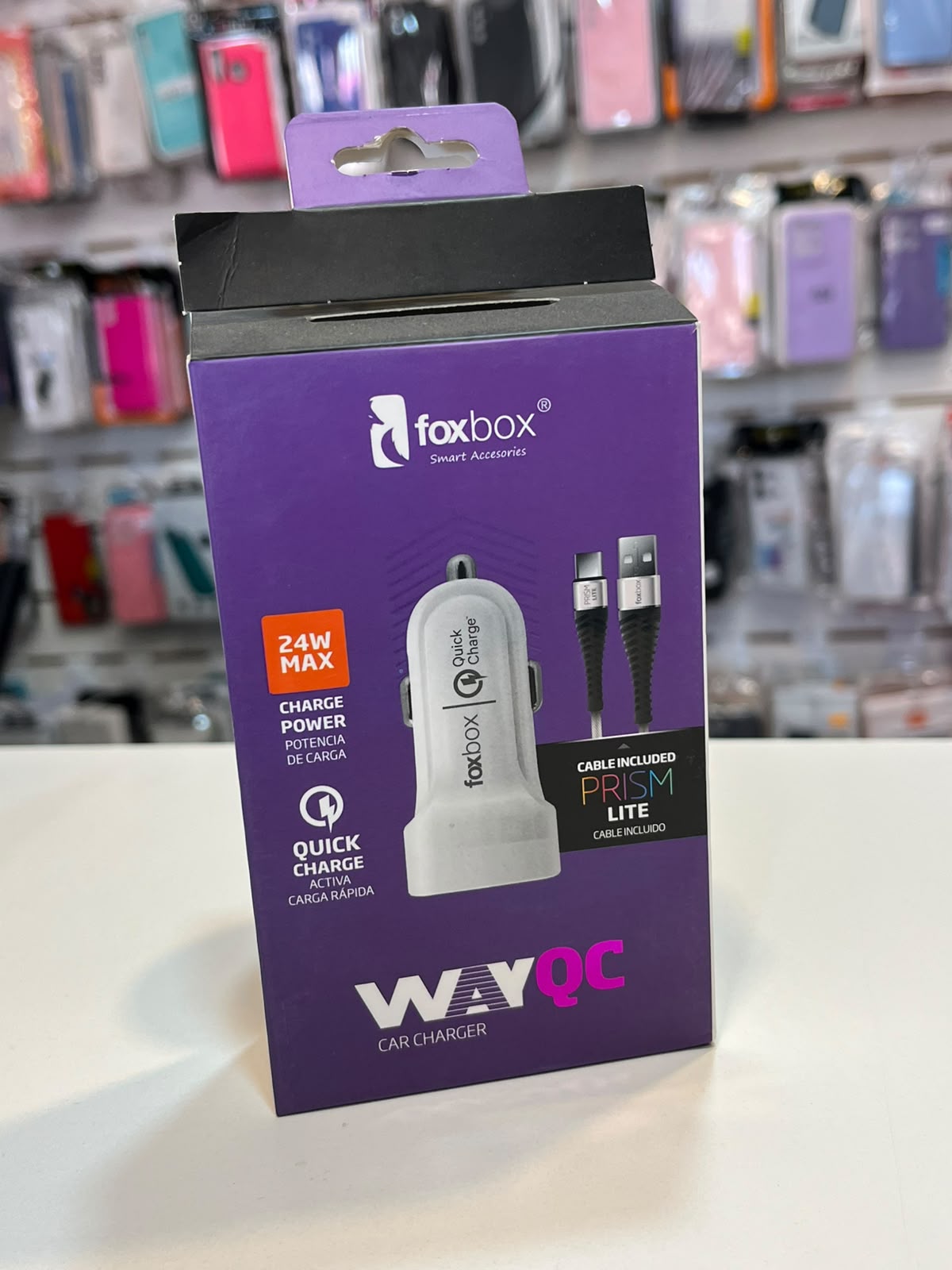 Cargador para auto Foxbox WAY QC 
